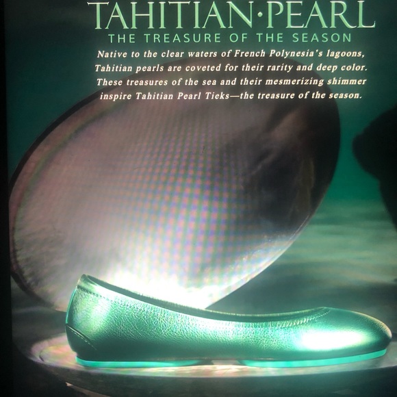 🌹 TIEKS TAHITIAN PEARL BALLERINA FLATS 🌹SIZE 8 🌹 - Picture 1 of 16